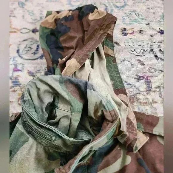 Field Mens Jacket Ready To Wear Coat Zip Hide Away Hoodie, sz MD - Picture 7 of 16